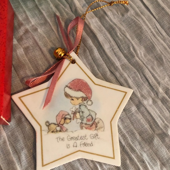 Vintage 1980s 7 HALLMARK & Precious Moments mini tree ornaments & 2 regular size - Picture 5 of 14